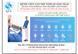 Phòng khám Dinh dưỡng Bệnh viện Sản Nhi: Đưa vào sử dụng cân đo thành phần cơ thể