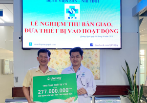 Vinasoy trao tặng thiết bị y tế cho Bệnh viện Sản-Nhi tỉnh