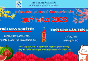 THÔNG BÁO LỊCH NGHỈ TẾT NGUYÊN ĐÁN 2023