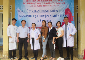 Đoàn Bác sĩ BVSN tỉnh khám từ thiện tại Nghĩa Hành