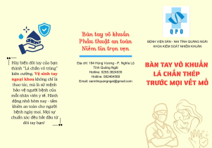 Vệ sinh tay ngoại khoa – Lá chắn vàng trước nguy cơ nhiễm khuẩn